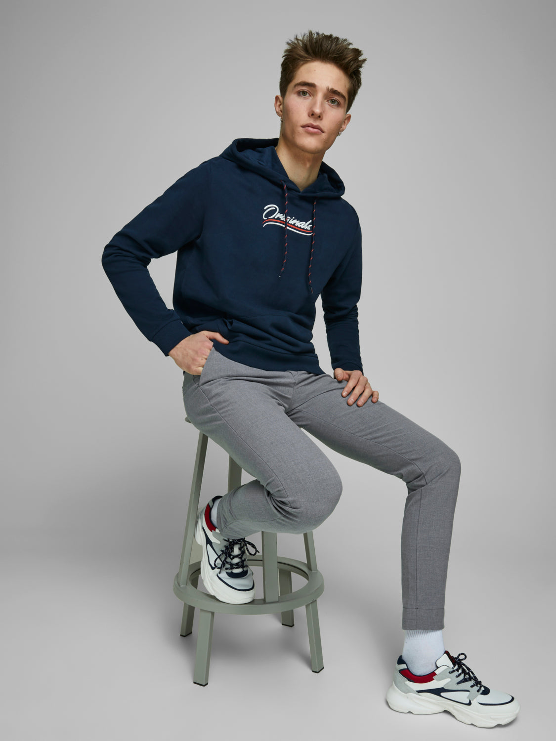 JJIMARCO Pants - Grey Melange